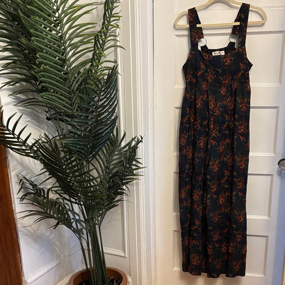 Floral Black wide leg jumpsuit